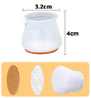 Protectores de Silicona para Patas de Silla | Kit 16 Piezas