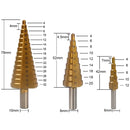 Kit Completo 6 Brocas Escalonadas de Titanio