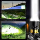 Linterna Frontal Recargable USB con Zoom de Alta Potencia