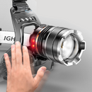 Linterna Frontal Recargable USB con Zoom de Alta Potencia